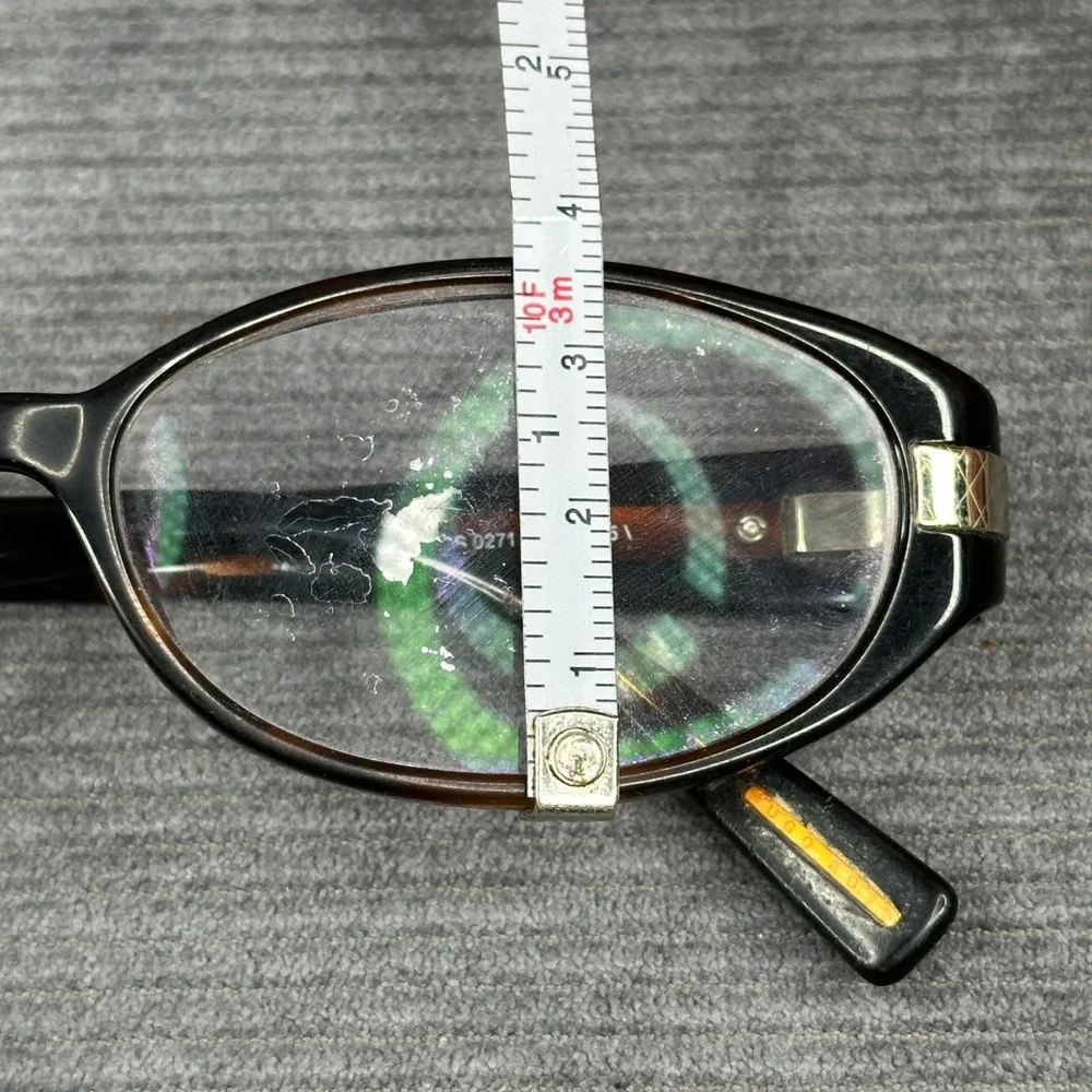 Hugo Boss 0271 H9J Tortoise Oval Eyeglasses Frames Italy 135 Y2k